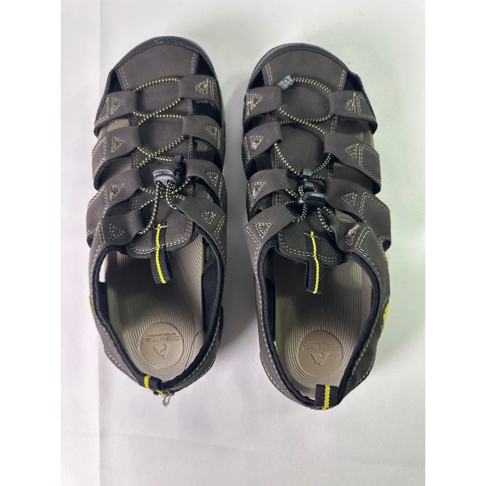 Ozark Trail Mens‎ Brown Strappy Sandals Size 10 Adjustable Outdoor Hiking